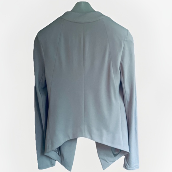 BCBGeneration Gray Open Front Colarless Tuxedo Blazer Jacket Long Sleeves XS - Picture 8 of 11